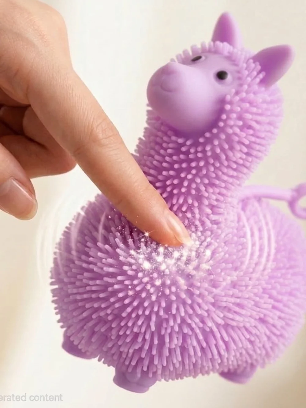 Soft Pink Llama Sensory Plush Toy for Kids